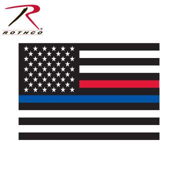 Thin Blue Line & Thin Red Line Flag Decal