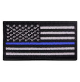 Thin Blue Line Flag Patch - Iron On