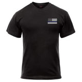 Honor and Respect 2-Sided Thin Blue Line Flag T-Shirt - Black