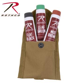 Camo Face Paint Creme Tubes 3 Pack With Pouch