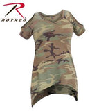 Womens Camo Cold Shoulder Top