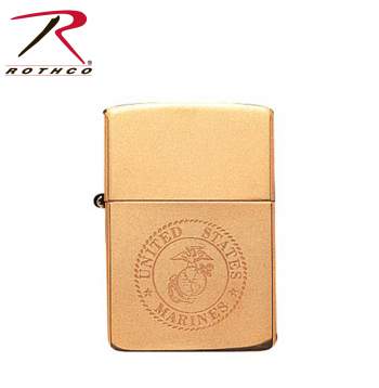 Solid Brass Marine Corps Zippo Lighter
