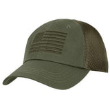Tactical Mesh Back Cap With Embroidered US Flag