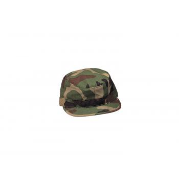 Kids Military Fatigue Cap - Woodland Camo
