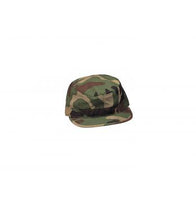Kids Military Fatigue Cap - Woodland Camo