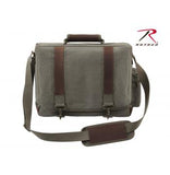 Vintage Canvas Pathfinder Laptop Bag With Leather Accents