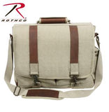Vintage Canvas Pathfinder Laptop Bag With Leather Accents