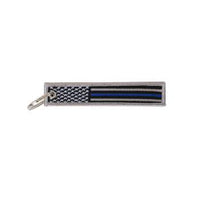 Thin Blue Line Flag Patch Keychain