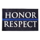 Honor & Respect Thin Blue Line Flag - 3' X 5'