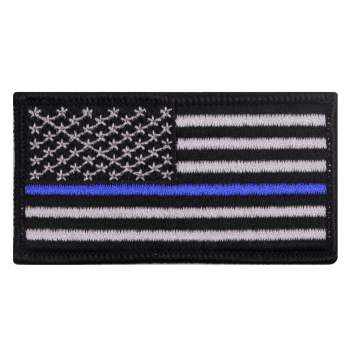 Thin Blue Line Flag Patch - Iron On
