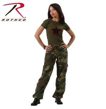 Women's Camo Vintage Paratrooper Fatigue Pants