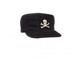 Vintage Military Fatigue Cap With Jolly Roger