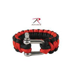 Thin Red Line Paracord Bracelet With D-Shackle