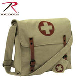 Vintage Medic Canvas Bag With Cross