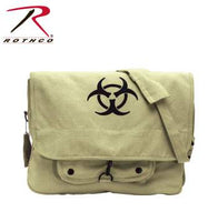 Vintage Canvas Paratrooper Bag w/ Bio-Hazard Symbol