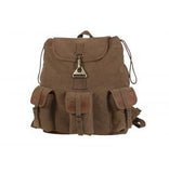 Vintage Canvas Wayfarer Backpack w/ Leather Accents