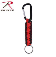 Thin Red Line Keychain With Carabiner